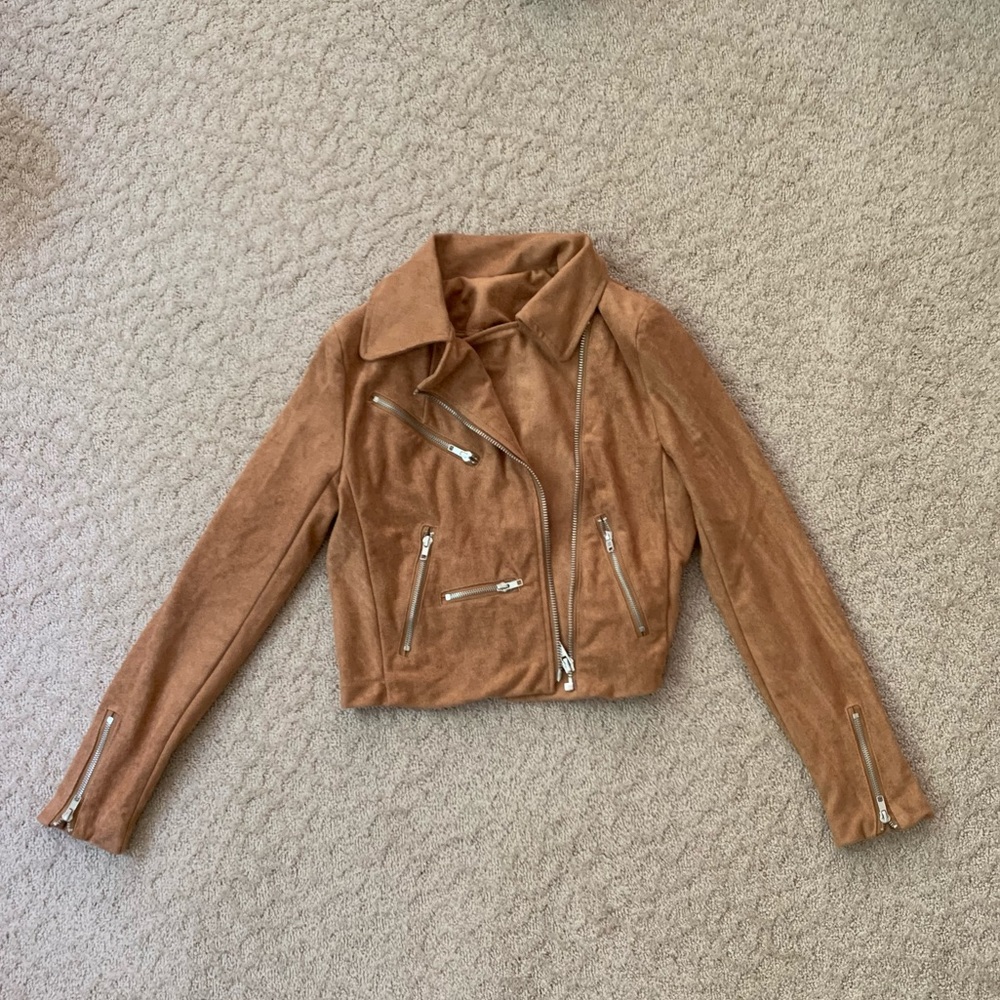 Faux suede jacket